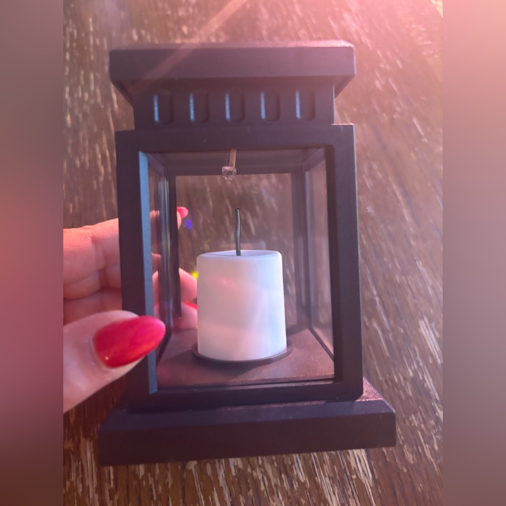 Solar Black Lantern Candle Holder